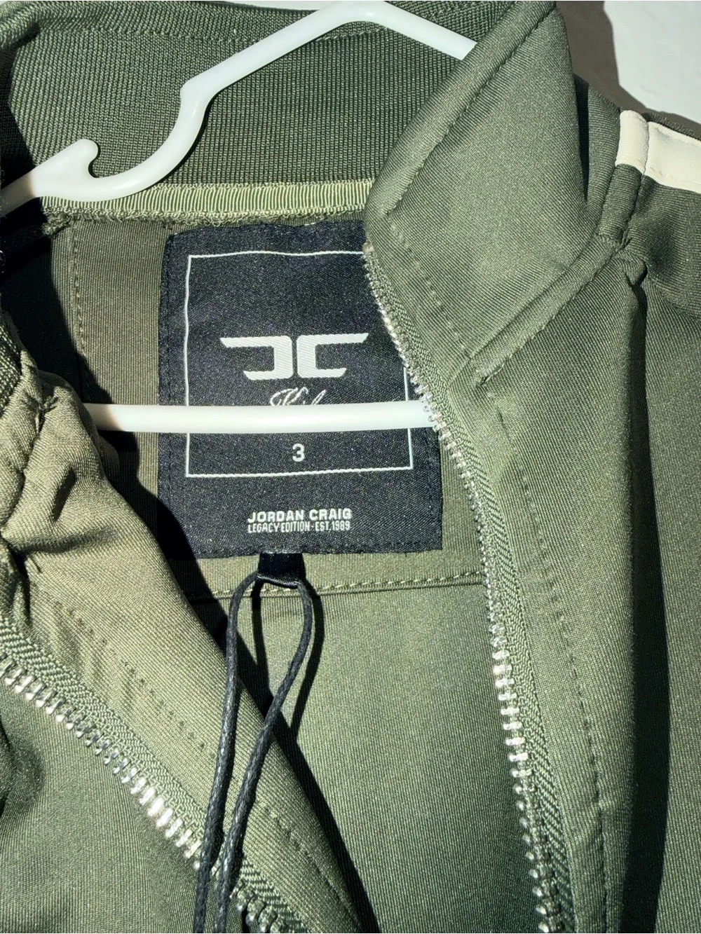 Jordan Craig Boys 2-Piece Track Suit Olive Green Cream Size 3T NWT